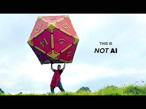 We made the world's biggest D20 die!