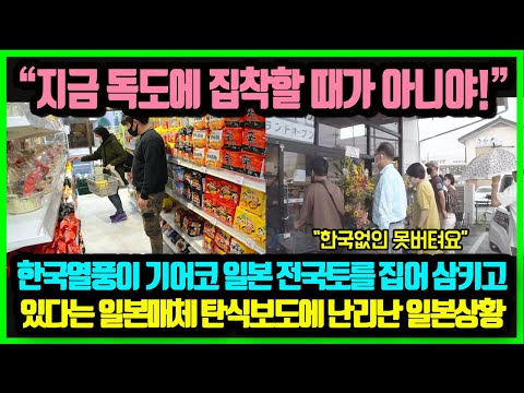 "지금 독도에 눈독 들일 때가 아니에요!" 세계를 호령하고 있는 한국열풍이 기어코 일본 전국토를 집어삼키고 있다는 일본매체의 탄식보도
