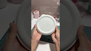 DIY trinket tray with cement🤍 #cementart #homedecor #diy #craftyhome #artandcraft #bestoutofwaste