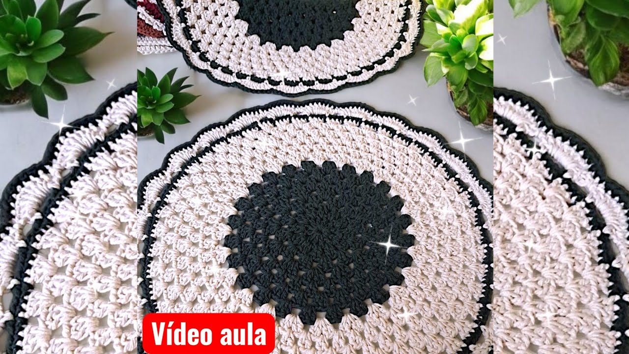 Passo a passo Sousplat de crochê fácil, econômico #crochet #prontaentrega #econômico #artesanato