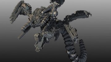ZBrush 4R4 how to draw mech using insert mesh. 2