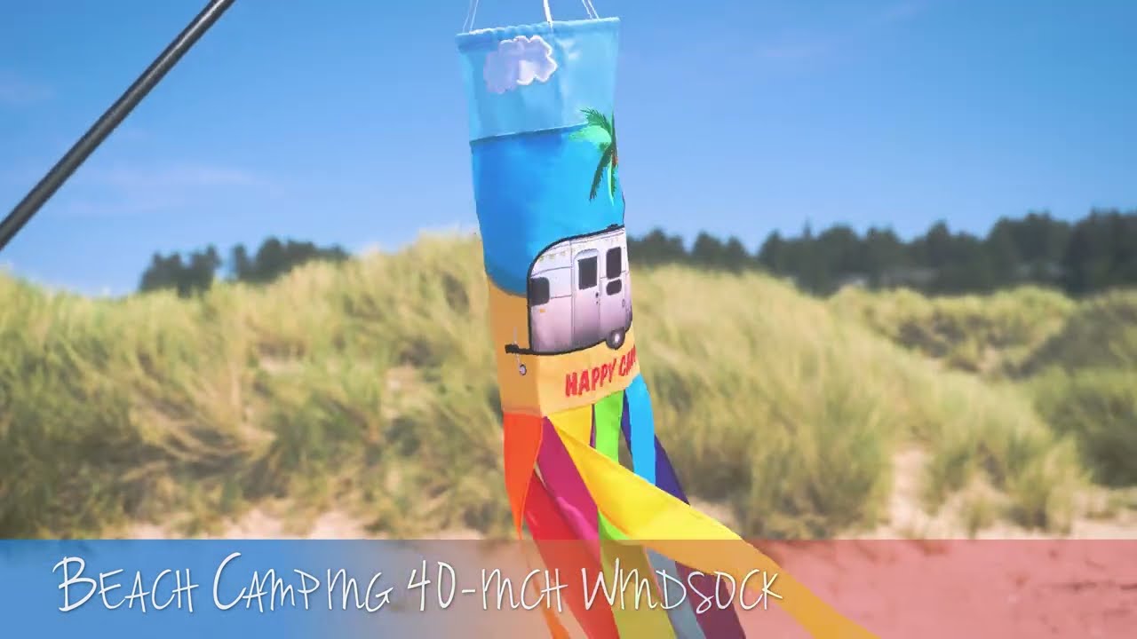 Beach Camping 40-inch Windsock | KiteGarden.com