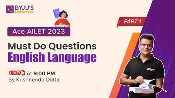 Ace AILET 2023 | Must Do English Questions | AILET English Preparation | Part 1 | BYJU