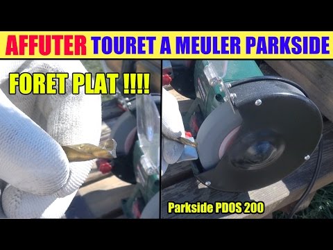 Affutage d'un foret touret à meuler lidl parkside pdos 200 - mon premier affutage !