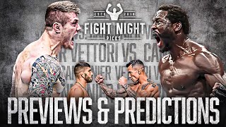 UFC Fight Night: Vettori vs. Cannonier Full Card Previews &amp; Predictions