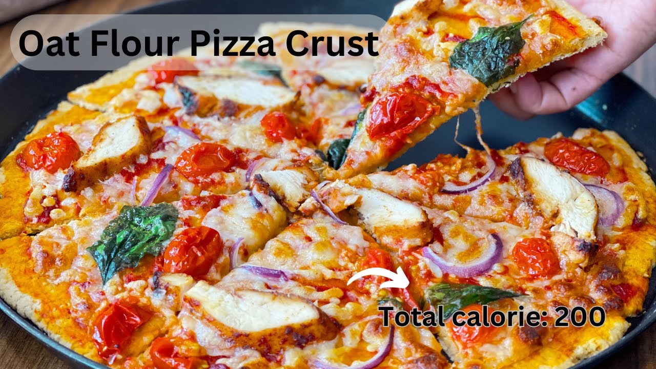 Low Calorie and Healthy Homemade Pizza with Oat Flour Crust| So Delicious