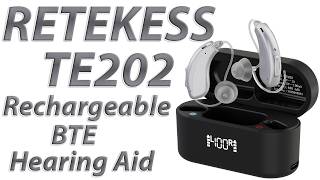 Retekess Te202 Rechargeable Bte Hearing Aid Tinnitus Masking For Mild To Moderate Hearing Loss