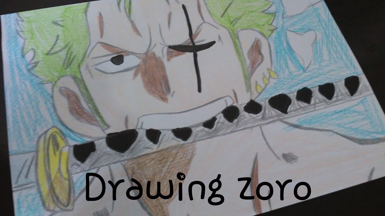 drawing zoro/ Speed drawing) zoro one piece ️🎨 YouTube
