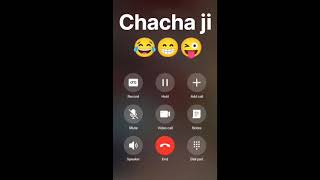 Chacha ji prank call 😂😂 | voice call recording Prank video 😂 | record prank call  screenshot 2
