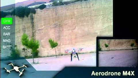 Aerodrone M4X - Arduino - Multiwii MW v1.8p1 - Test Fly #5