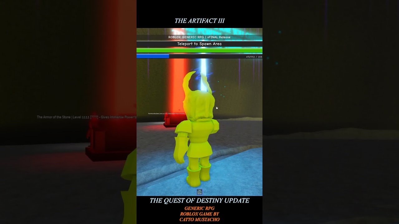 GENERIC RPG - THE QUEST OF DESTINY - SHORT - ARTIFACT 3 - ROBLOX GAME MADE BY CATTO MUSTACHO