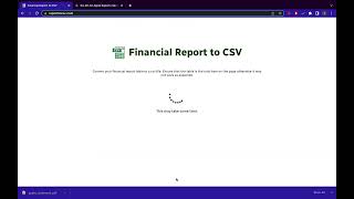 Financial Report to CSV Converter