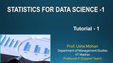 (Tutorial 1) Statistics for Data Science 1