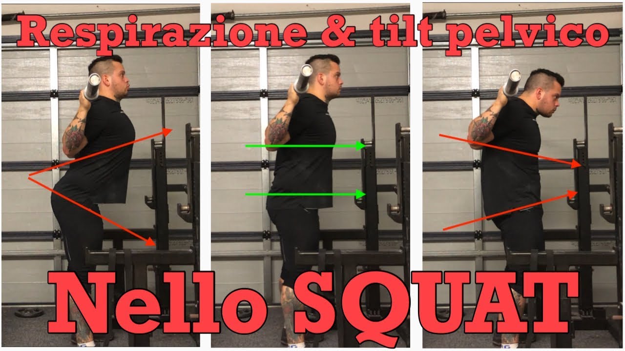 Tecnica SQUAT: respirazione e rotazione del bacino