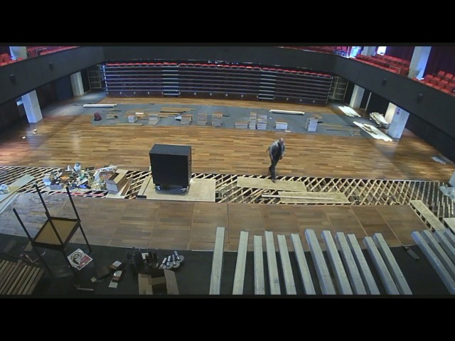 Wood Floor Install Alban Arena Timelapse