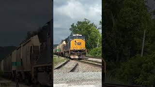 CSX SD70MAC pulling an entire grain train alone!