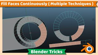 Blender Tutorial : Fill Faces Continuously screenshot 3