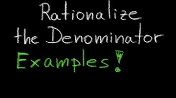 Rationalize the Denominator, Examples I The Westcoast Math Tutor I