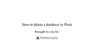 How to delete a database in Plesk Websnoogie