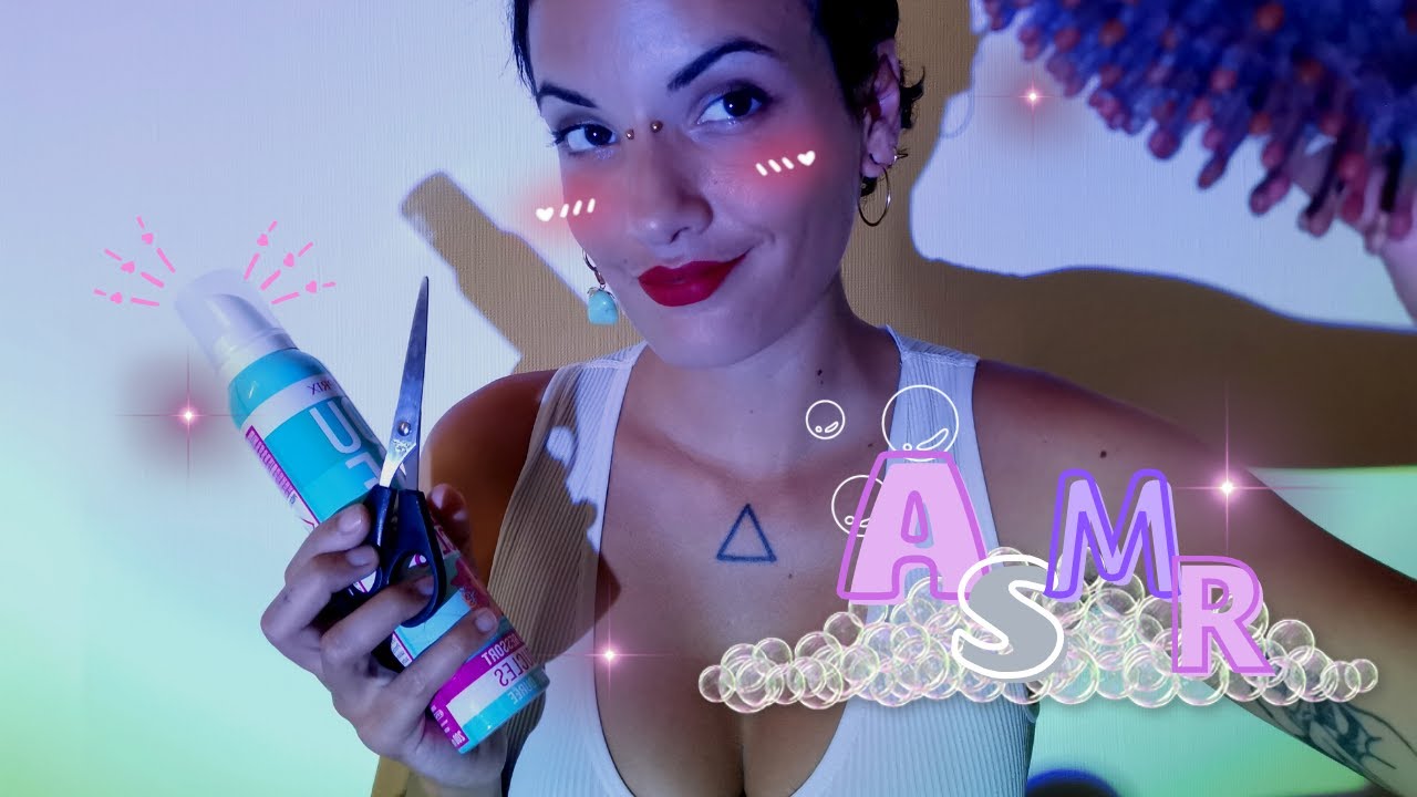 ASMR FR ROLEPLAY COIFFEUR ✂️ INTENSE FRISSONS 🤯 (mousse, brosse, ciseaux, massage, spray)