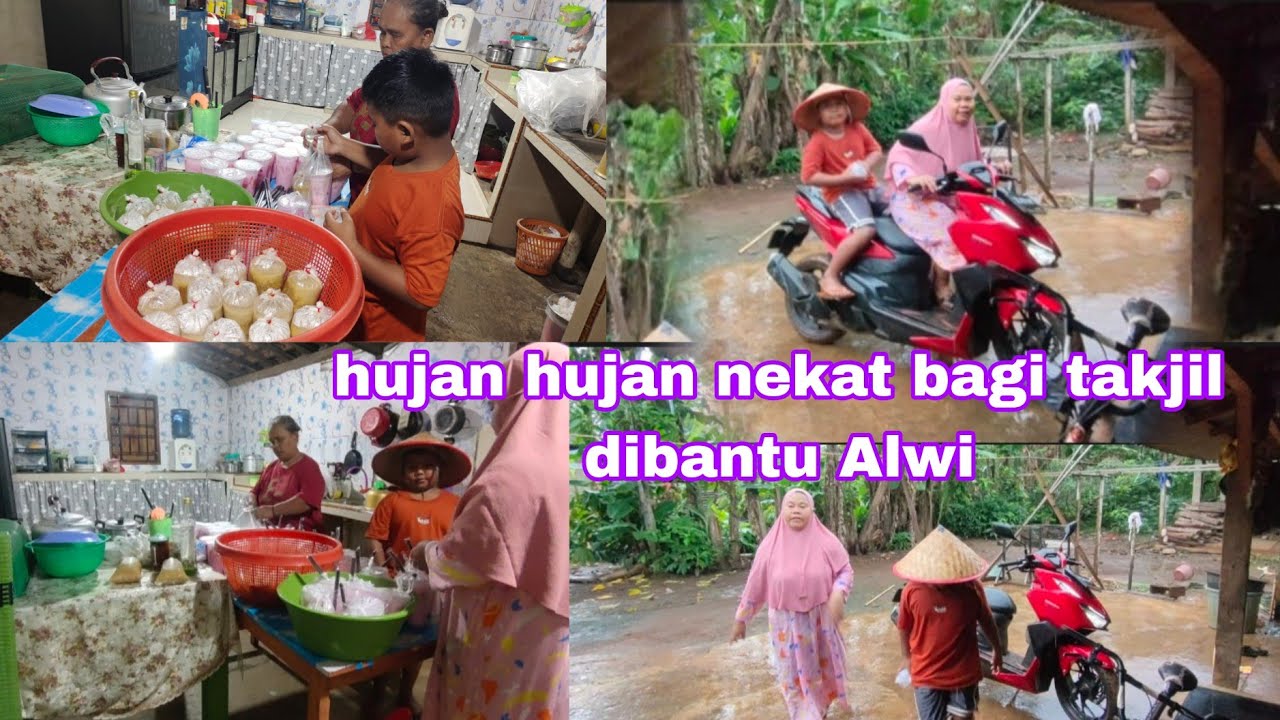 Hujan hujan nekat bagikan Amanah saudara online 