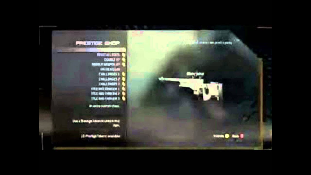 Modern Warfare 3 - Prestige Shop Options