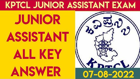 kptcl junior assistant key answer | check junior assistant key answers2022|junior assistant #kptcl