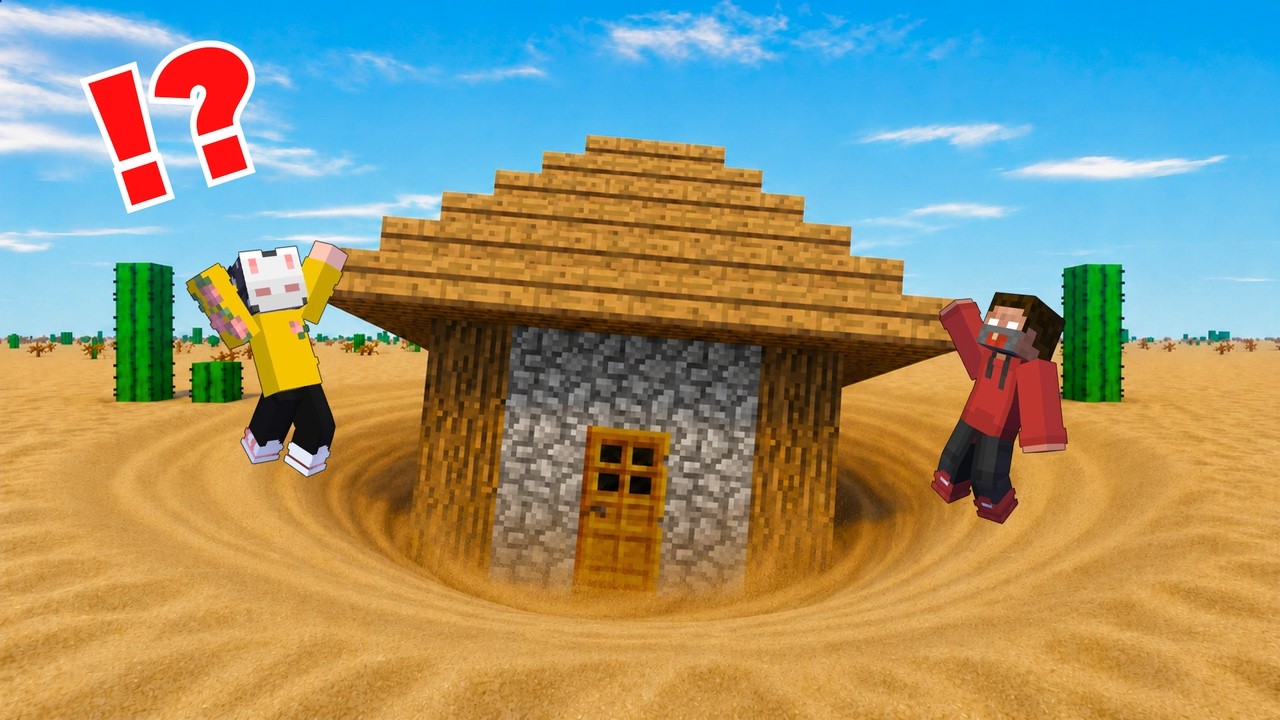 Real Life Quicksand vs Village House in Minecraft!