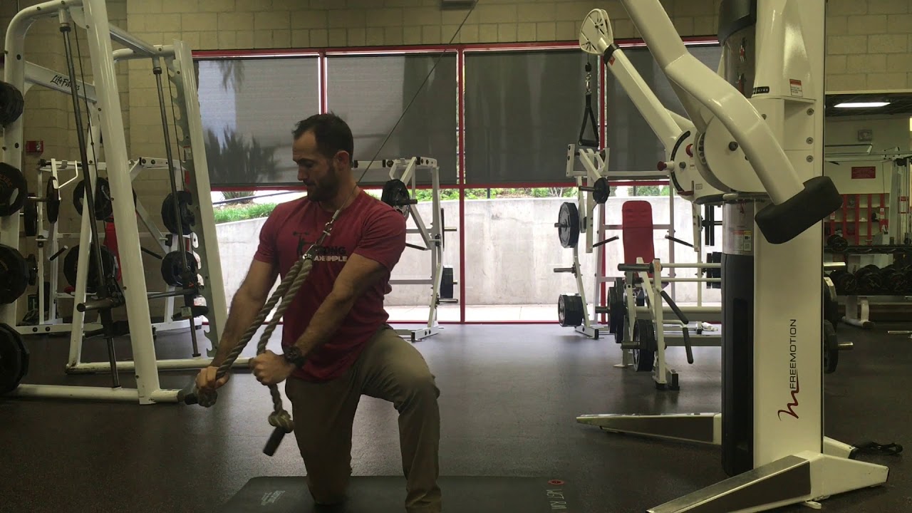 Half Kneeling Cable Chop YouTube