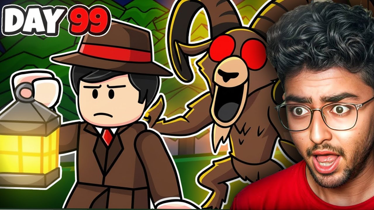 I Survived NEW MONSTER RAM in 99 Nights in The Forest Roblox