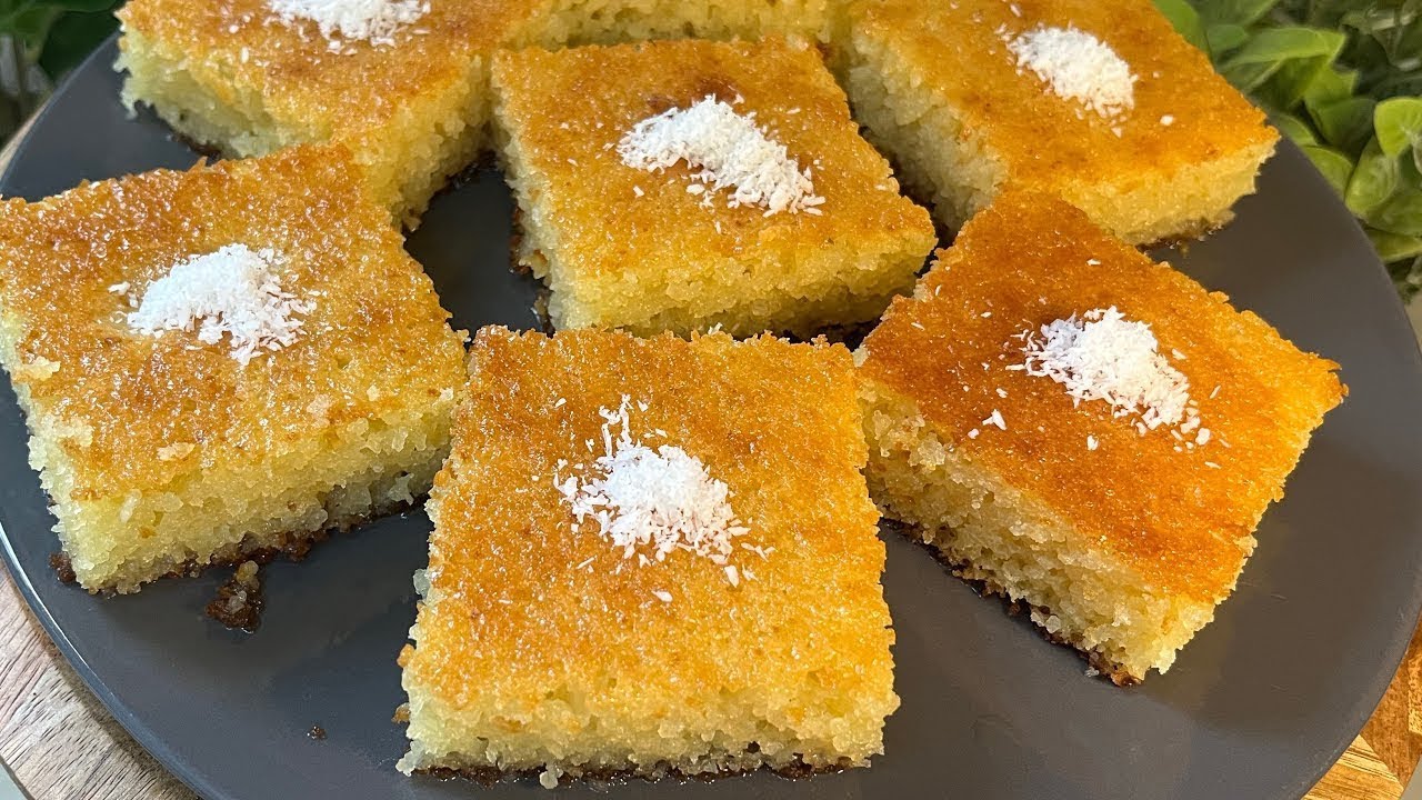 لو بتفشل معاكي البسبوسة جربي الوصفة دي وهتنبهري بالنتيجة .كيكة الرواني كما تحب ان تكون 👌