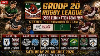 Live | 2026 Group 20 Rugby League Elimination Semi-Final. 5 Games 1 Continuous Stream