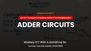 Adder Circuits Explained in Tamil | A/L ICT Unit 04 – Logic Gates | Tutor Max Sathith