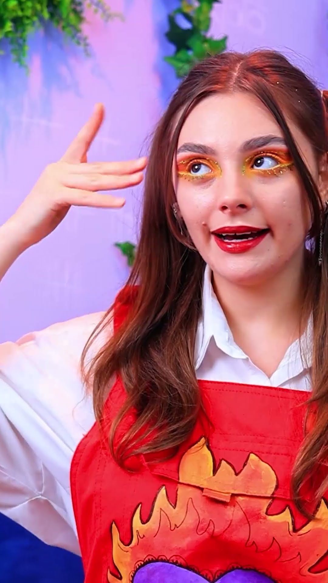 Hot makeup with Ember from Elemental??#shorts #elemental