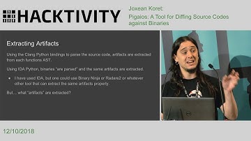 Joxean Koret - Pigaios: A Tool for Diffing Source Codes against Binaries