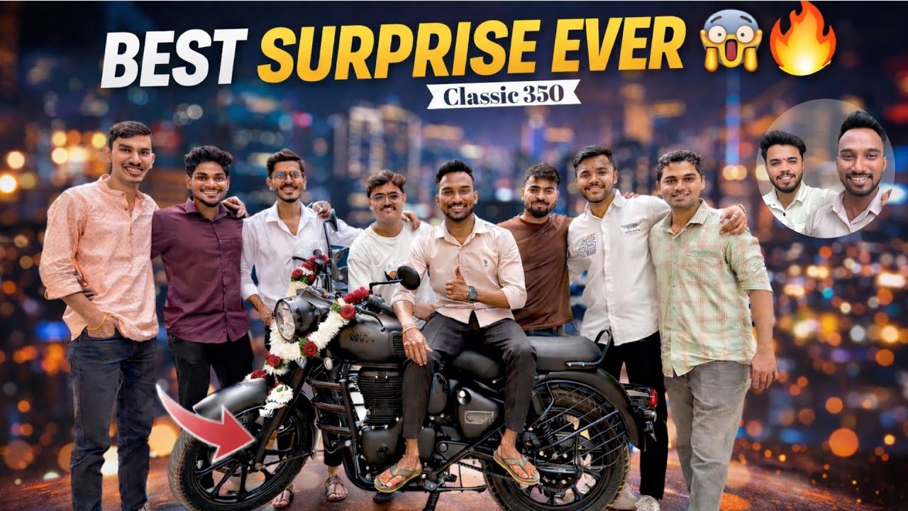 भावाला Surprise दिलं आणि डोळ्यात पाणी आलं 🥹 | Classic 350 Delivery Vlog🏍️
