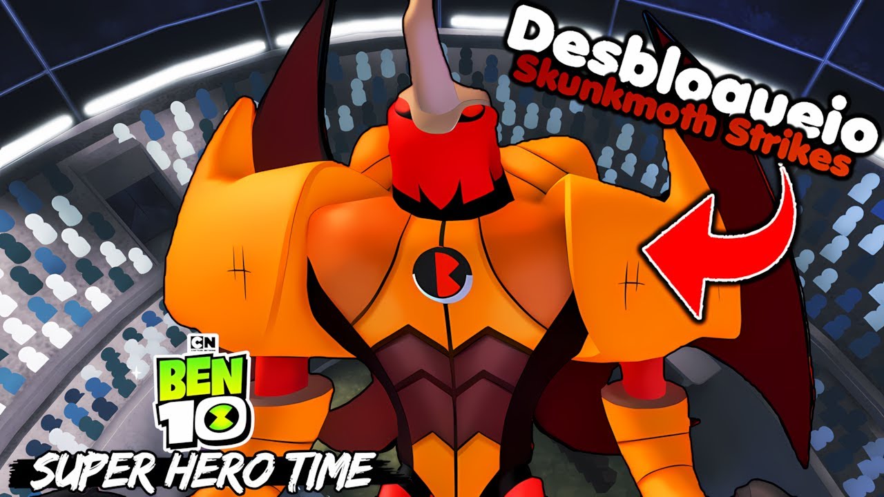 BEN 10 SUPER HERO TIME VEJA COMO DESBLOQUEAR O NOVO ALIEN SKUNKMOTH STRIKE DO KEVIN 11!