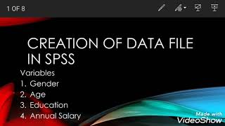 Entering Variables in the Variable View of SPSS Data Editor