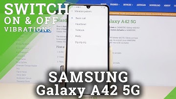 How to Change Vibration Pattern in Samsung Galaxy A42 - Personalize Screen Lock