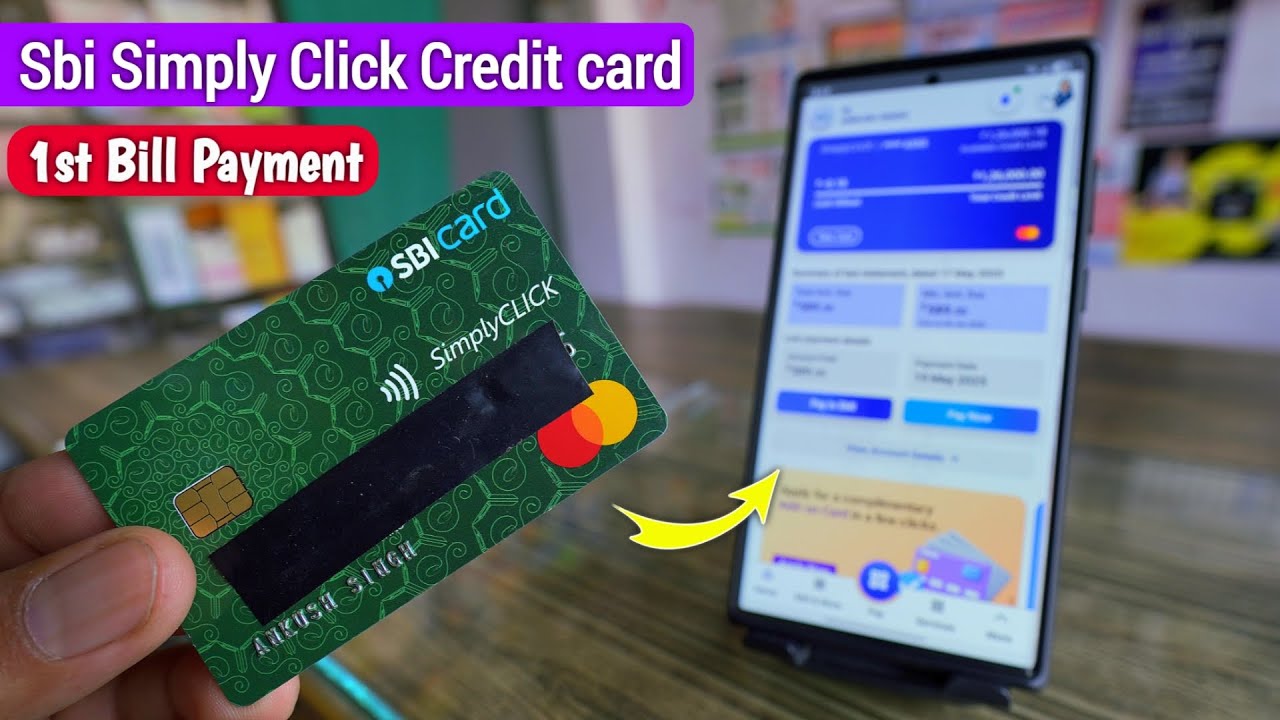 Click Clack Card 1st Credit card bill Payment 💸 | Sbi Simply Click Credit card Bill ...