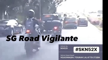 6sep2022 pie vw touran #SKN52X tailgating & abrupt lane change cutting off singapore police vehicle