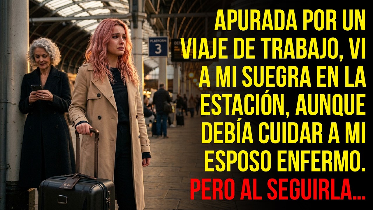 Vi a mi suegra en la estación, aunque debía cuidar a mi esposo… al seguirla, descubrí todo.