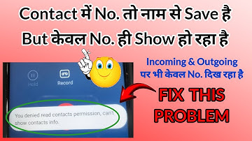 You denied read contacts permission, can