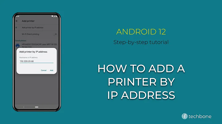 How to Add a Printer by IP address [Android 12]