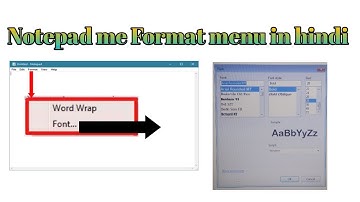 Notepad me Format menu in hindi//how to use format in Notepad