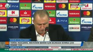Fatih Terim Ali Koça Büyük Cevap Verdi Schalke-Galatasaray Maçından Sonra Açıklamarı