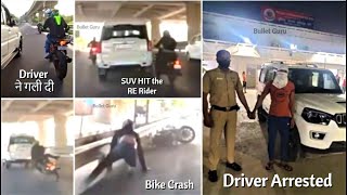 SUV Car Driver HIT The Royal Enfield Rider in Delhi😰 | Delhi Road Rage Incident screenshot 1
