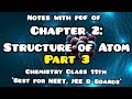 Notes with pdf of Chapter 2 : Structure of an Atom Part 3 Class 11th Part 3