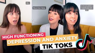 High Functioning Depression and Anxiety TikTok Compilation | Therapist Dr. Courtney Tracy