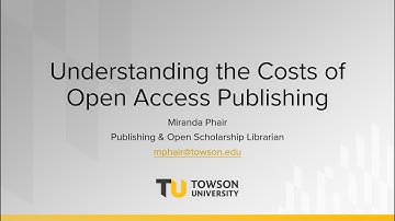 Understanding the Costs of Open Access Publishing | Research University